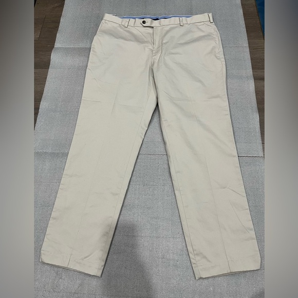 [W38L32Ins30”]Brooks Brothers Lightweight Advanced Chino Men's Cream Pants - Picture 3 of 11